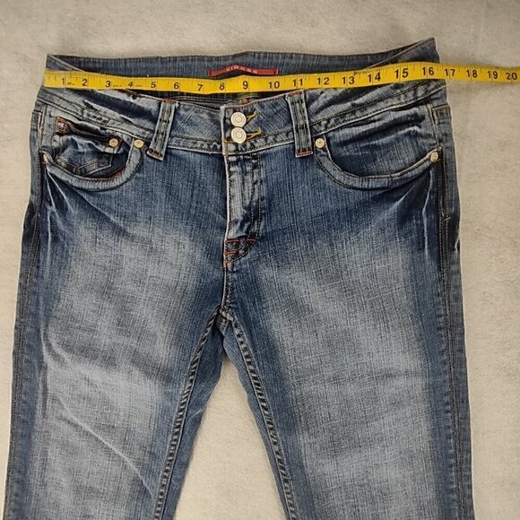 Vigoss Womens Cotton Blend 5 Pocket Blue Capri Jeans Style C1817J Size 11 - Picture 5 of 12